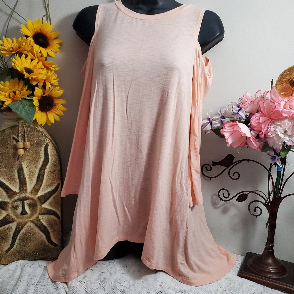 Aerie open-shoulder 3/4 sleeve tunic top